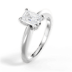 Amanda Radiant Cut Lab Grown Diamond 18Kt White Gold Engagement Ring - View 4