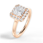 Fiona Princess Cut Lab Grown Diamond 18Kt Rose Gold Engagement Ring - View 2