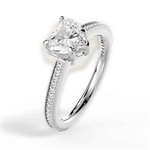 Janet Heart Cut Lab Grown Diamond Platinum Engagement Ring - View 4
