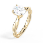 Bianca Oval Cut Lab Grown Diamond 18Kt Yellow Gold Engagement Ring - View 4