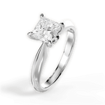 Amanda Princess Cut Lab Grown Diamond Platinum Engagement Ring - View 2
