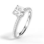 Giselle Asscher Cut Lab Grown Diamond Platinum Engagement Ring - View 2