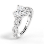 Justine Heart Cut Lab Grown Diamond 14Kt White Gold Engagement Ring - View 2
