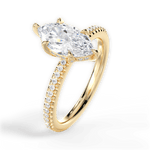 Helen Marquise Cut Lab Grown Diamond 18Kt Yellow Gold Engagement Ring - View 3
