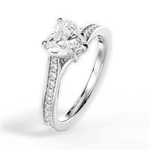 Elise Heart Cut Lab Grown Diamond 14Kt White Gold Engagement Ring - View 2