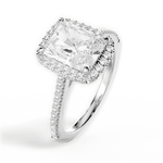 Jeanne Radiant Cut Lab Grown Diamond 14Kt White Gold Engagement Ring - View 2