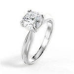Anastasia Round Cut Lab Grown Diamond 14Kt White Gold Engagement Ring - View 4