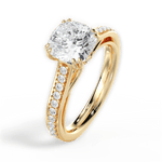 Deborah Cushion Cut Lab Grown Diamond 18Kt Yellow Gold Engagement Ring - View 4