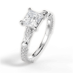 Gabriela Princess Cut Lab Grown Diamond Platinum Engagement Ring - View 2