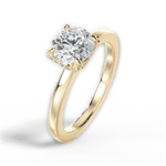 Gemma Round Cut Lab Grown Diamond 18Kt Yellow Gold Engagement Ring - View 4