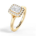 Geneva Radiant Cut Lab Grown Diamond 18Kt Yellow Gold Engagement Ring - View 3