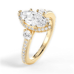 Julia Marquise Cut Lab Grown Diamond 18Kt Yellow Gold Engagement Ring - View 4