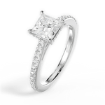 Joan Princess Cut Lab Grown Diamond Platinum Engagement Ring - View 3