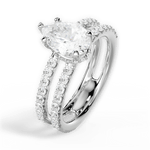 Christie Pear Cut Lab Grown Diamond Platinum Engagement Ring - View 2