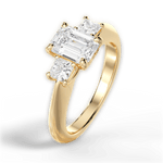 Dorothy Emerald Cut Lab Grown Diamond 18Kt Yellow Gold Engagement Ring - View 4
