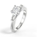 Emily Asscher Cut Lab Grown Diamond 14Kt White Gold Engagement Ring - View 2