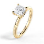 Brenda Princess Cut Lab Grown Diamond 18Kt Yellow Gold Engagement Ring - View 4