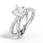Jennifer Radiant Cut Lab Grown Diamond 14Kt White Gold Engagement Ring - View 3