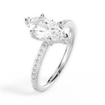 Janice Marquise Cut Lab Grown Diamond 14Kt White Gold Engagement Ring - View 2