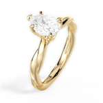 Bianca Pear Cut Lab Grown Diamond 18Kt Yellow Gold Engagement Ring - View 4