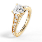 Leslie Heart Cut Lab Grown Diamond 18Kt Yellow Gold Engagement Ring - View 2