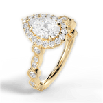 Irene Pear Cut Lab Grown Diamond 18Kt Yellow Gold Engagement Ring - View 4