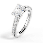 Diane Cushion Cut Lab Grown Diamond 18Kt White Gold Engagement Ring - View 4