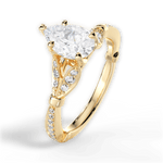 Geraldine Pear Cut Lab Grown Diamond 18Kt Yellow Gold Engagement Ring - View 3