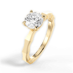 Aaliyah Round Cut Lab Grown Diamond 18Kt Yellow Gold Engagement Ring - View 4