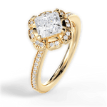 Hayley Princess Cut Lab Grown Diamond 18Kt Yellow Gold Engagement Ring - View 4