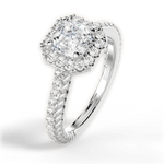 Kim Asscher Cut Lab Grown Diamond 14Kt White Gold Engagement Ring - View 2