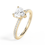 Janice Heart Cut Lab Grown Diamond 18Kt Yellow Gold Engagement Ring - View 4