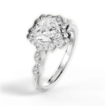 Julie Heart Cut Lab Grown Diamond 18Kt White Gold Engagement Ring - View 4