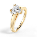 Courtney Heart Cut Lab Grown Diamond 18Kt Yellow Gold Engagement Ring - View 3