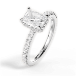 Isabella Radiant Cut Lab Grown Diamond 14Kt White Gold Engagement Ring - View 2