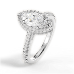 Jenny Marquise Cut Lab Grown Diamond 14Kt White Gold Engagement Ring - View 3