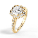 Julie Heart Cut Lab Grown Diamond 18Kt Yellow Gold Engagement Ring - View 4
