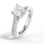 Elise Princess Cut Lab Grown Diamond Platinum Engagement Ring - View 2