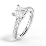 Frances Princess Cut Lab Grown Diamond Platinum Engagement Ring - View 2