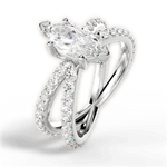 Lauren Marquise Cut Lab Grown Diamond 14Kt White Gold Engagement Ring - View 4