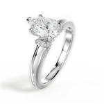 Florence Pear Cut Lab Grown Diamond Platinum Engagement Ring - View 3