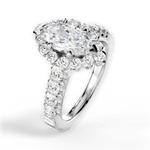 Lacey Marquise Cut Lab Grown Diamond 18Kt White Gold Engagement Ring - View 4