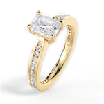 Katelyn Radiant Cut Lab Grown Diamond 18Kt Yellow Gold Engagement Ring - View 2