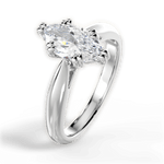 Camila Marquise Cut Lab Grown Diamond 18Kt White Gold Engagement Ring - View 4