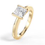 Bridget Princess Cut Lab Grown Diamond 18Kt Yellow Gold Engagement Ring - View 3