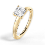 Annette Asscher Cut Lab Grown Diamond 18Kt Yellow Gold Engagement Ring - View 2