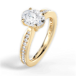 Katelyn Oval Cut Lab Grown Diamond 18Kt Yellow Gold Engagement Ring - View 3
