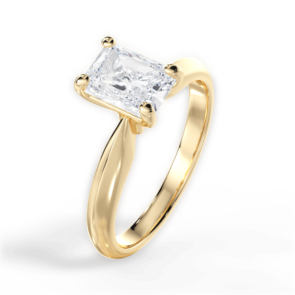 Beth Radiant Cut Lab Grown Diamond 18Kt Yellow Gold Engagement Ring - View 4