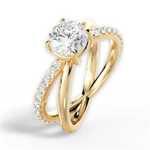 Jennifer Round Cut Lab Grown Diamond 18Kt Yellow Gold Engagement Ring - View 4