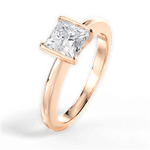 Bridget Princess Cut Lab Grown Diamond 18Kt Rose Gold Engagement Ring - View 2
